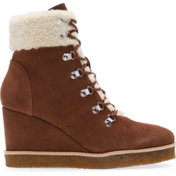 Steve Madden Marcel Cognac Suede Bootie - Picture 1 of 9
